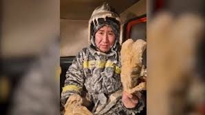 Yanğınsöndürənlər Yakutiyadan belə qayıtdılar - VİDEO